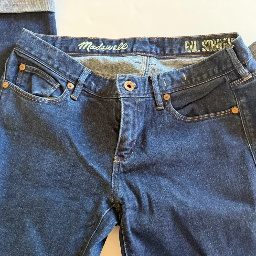 Madewell Rail Straight Denim Jeans - Picture 2 of 4